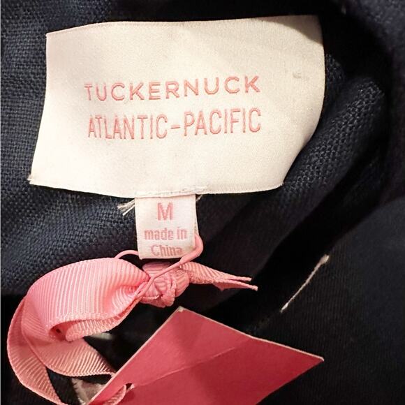 NWT Tuckernuck Atlantic Pacific Navy Blue White Embroidered Hartman Dress MEDIUM - Picture 7 of 16